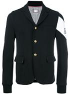 Moncler Gamme Bleu Buttoned Blazer, Men's, Size: Xl, Blue, Cupro/cotton