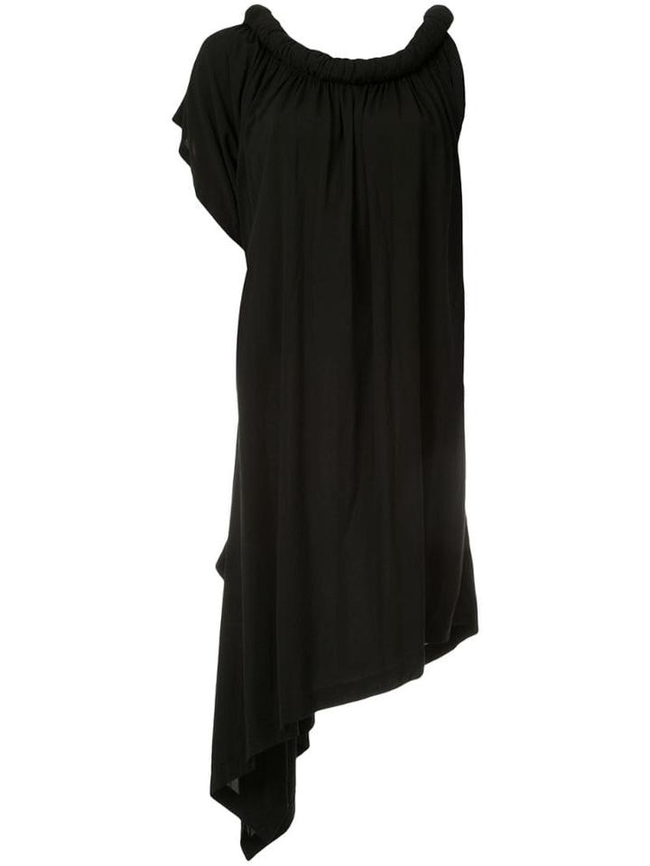 Yohji Yamamoto Pre-owned Rolled Boat Neck Dress - Black
