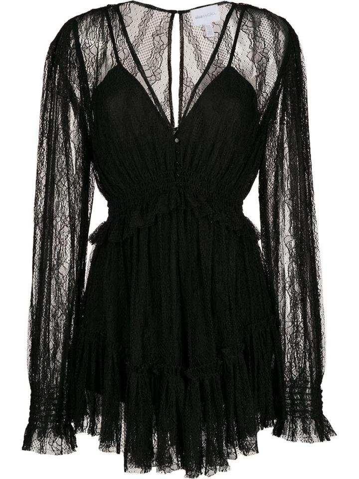 Alice Mccall Lace Romper - Black