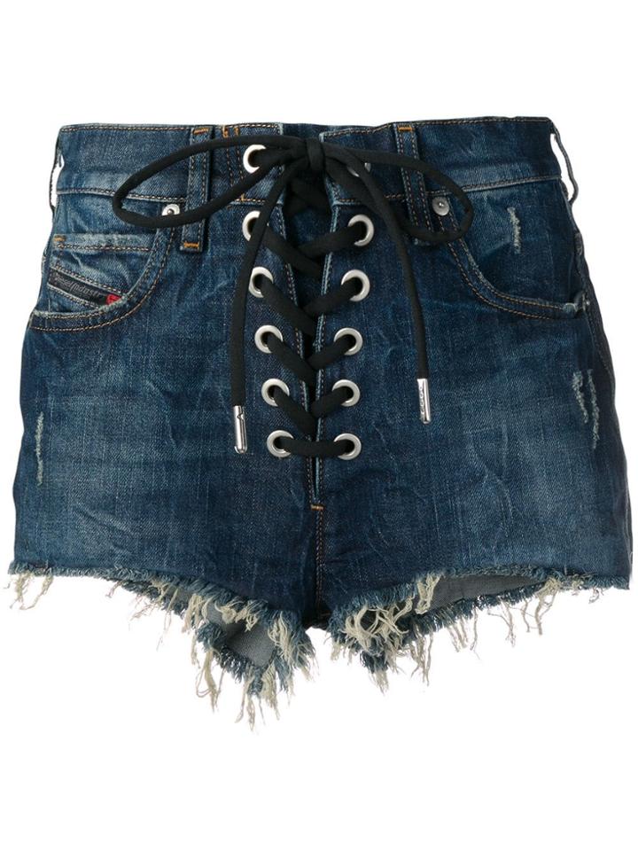 Diesel Lace-up Shorts - Blue