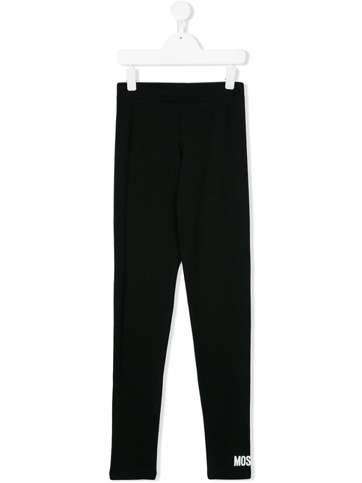 Moschino Kids Branded Leggings - Black