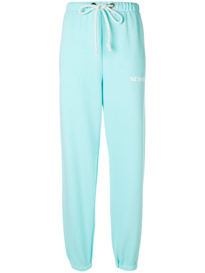 Natasha Zinko Drawstring Track Pants - Blue