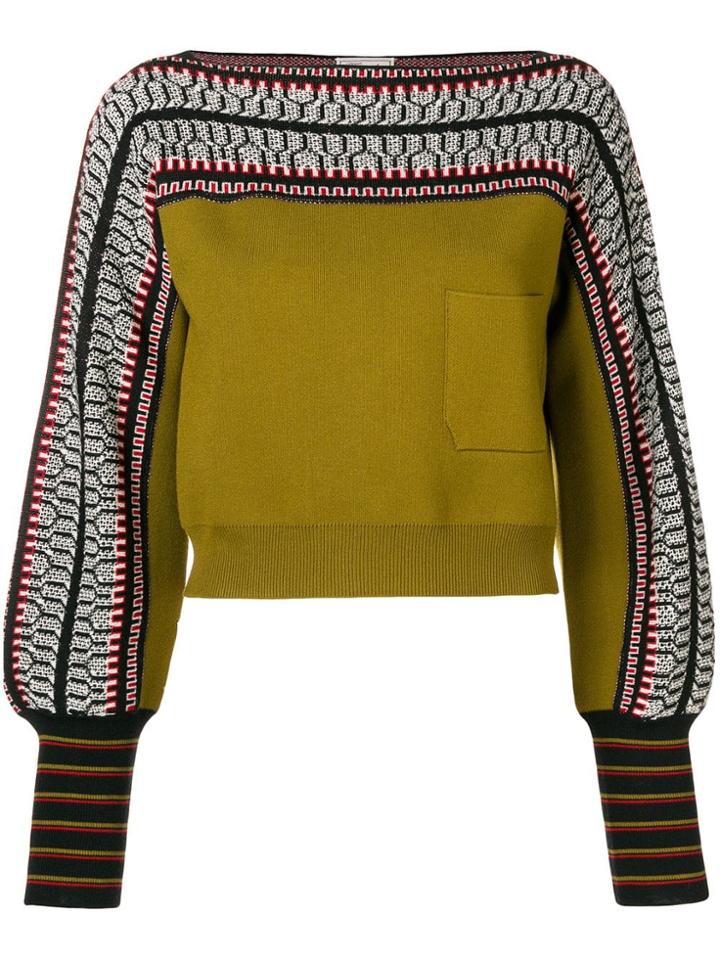 Temperley London Cropped Knit Sweatshirt - Green