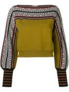 Temperley London Cropped Knit Sweatshirt - Green