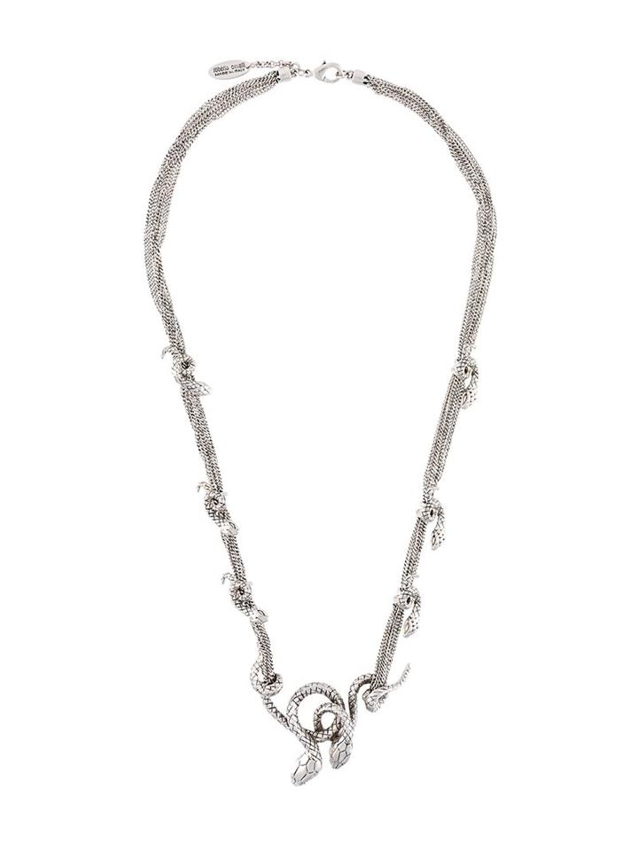 Roberto Cavalli 'snake Chain' Necklace, Men's, Metallic