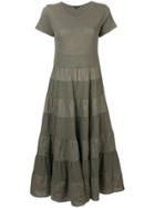 Aspesi Tiered Jersey Dress - Green