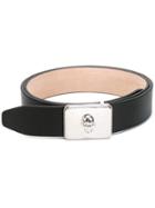 Alexander Mcqueen Skull Buckle Belt, Men's, Size: 85, Black, Calf Leather