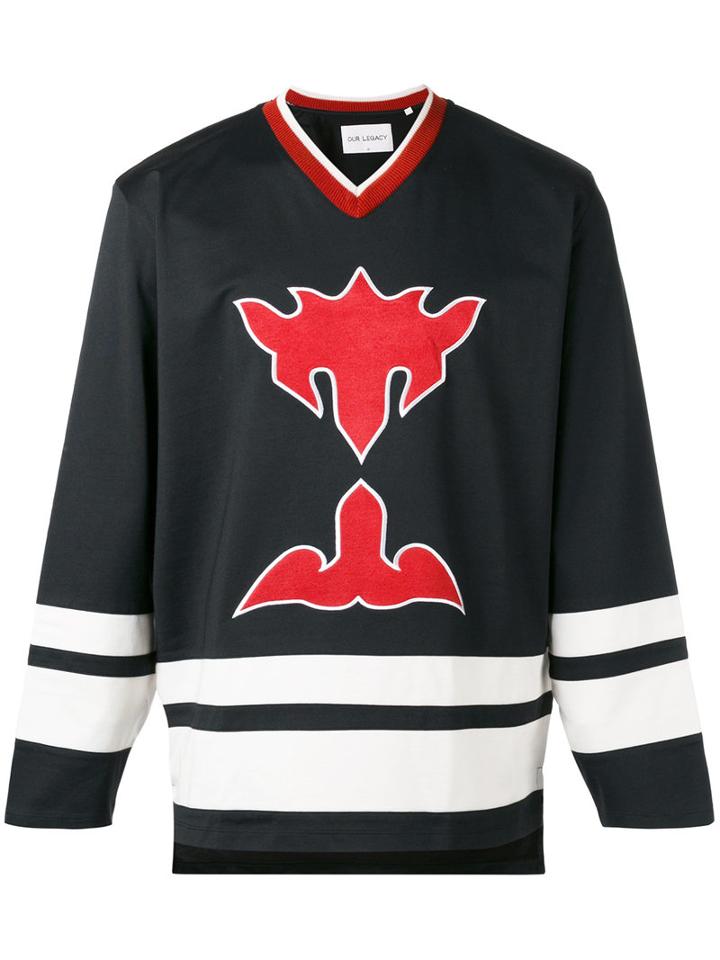 Graphic Jersey - Men - Cotton/polyester - Xs, Black, Cotton/polyester, Our Legacy