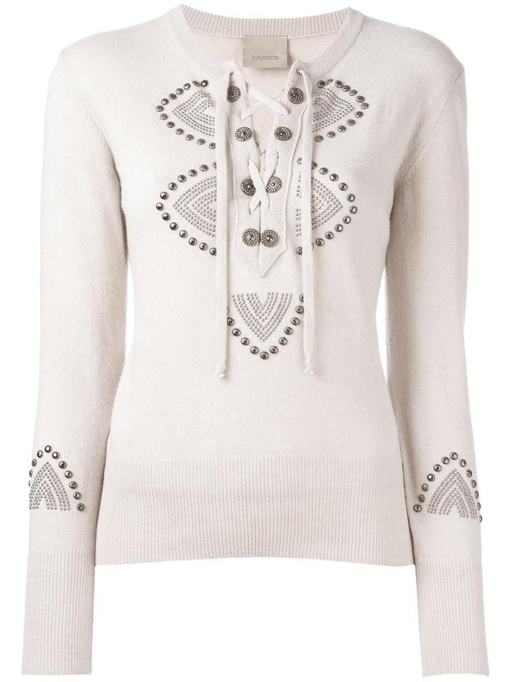 Laneus Studded Jumper, Women's, Size: 46, Nude/neutrals, Wool/angora/cashmere/brass
