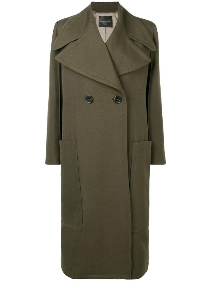 Erika Cavallini Double Breasted Coat - Green