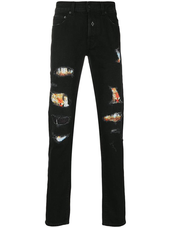 Marcelo Burlon County Of Milan - Hor Slim Fit Jeans - Men - Cotton - 33, Black, Cotton