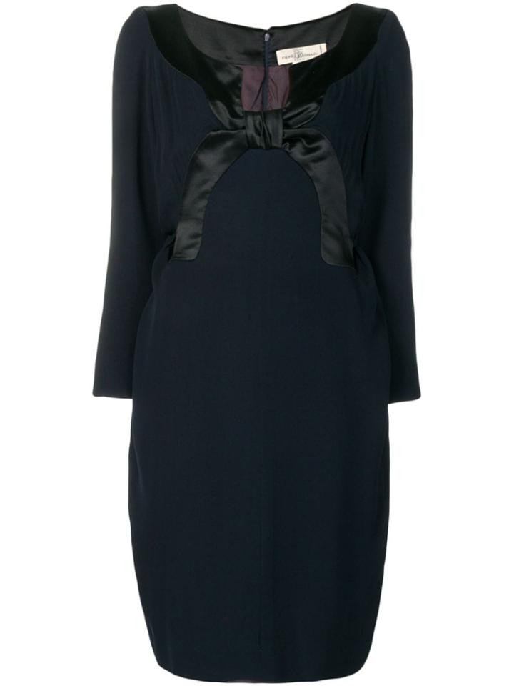 Balmain Pre-owned Tied Bow Appliqué Dress - Blue