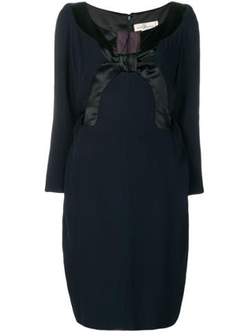 Balmain Pre-owned Tied Bow Appliqué Dress - Blue