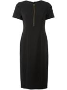 Michael Michael Kors Front Zip Dress, Women's, Size: 8, Black, Polyester/spandex/elastane