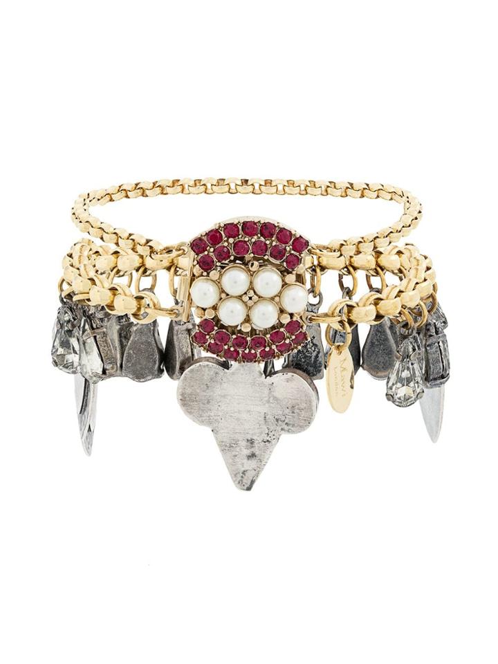 Susan Caplan Vintage Vintage Sterling Silver Mawi Charm Bracelet -