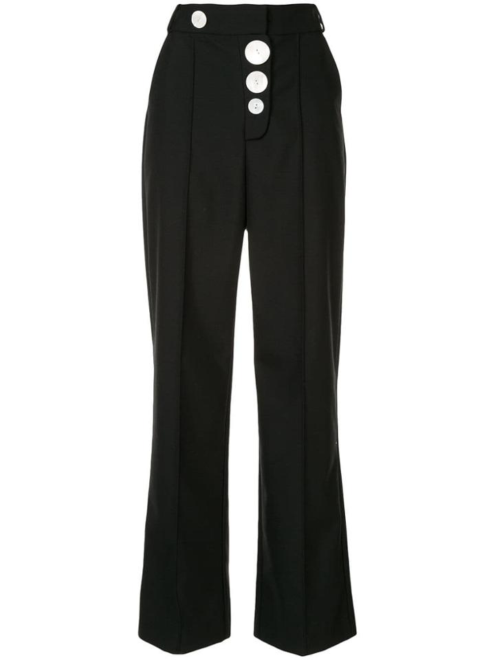 Acler Lynne Button Detail Trousers - Black