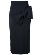 Roksanda - Bow Applique Skirt - Women - Polyester/spandex/elastane/viscose - 10, Black, Polyester/spandex/elastane/viscose