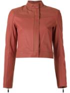 Giuliana Romanno - Leather Jacket - Women - Leather - 38, Orange, Leather