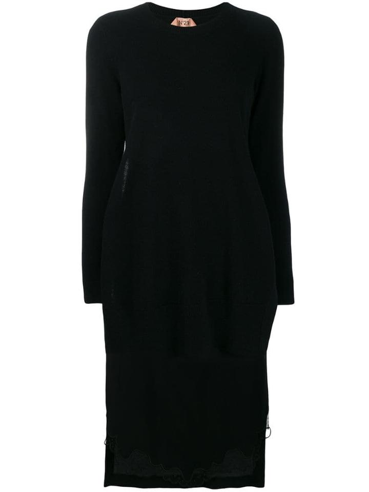 Nº21 Two-layer Knitted Dress - Black