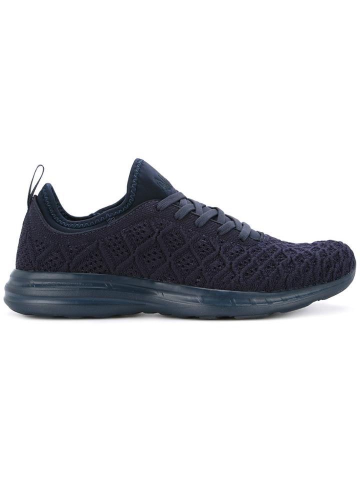 Apl Textured Lace-up Sneakers - Blue