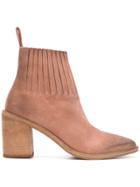 Marsèll Distressed Ankle Boots - Nude & Neutrals