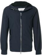 Officine Generale Zipped Hooded Jacket - Blue