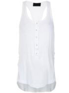 Andrea Bogosian Buttoned Tank Top - White