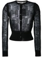 Alexander Mcqueen - Wide Waistband Cardigan - Women - Cotton/polyamide/spandex/elastane - S, Black, Cotton/polyamide/spandex/elastane