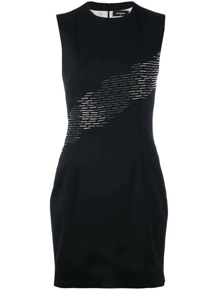 Dsquared2 Sequin Detail Fitted Dress - Black