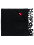 Dsquared2 Embroidered Logo Scarf - Black