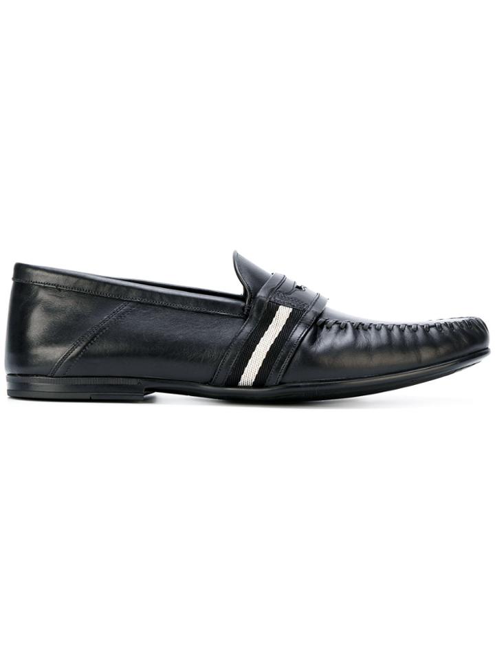 Bally Strap Detail Loafers - Black