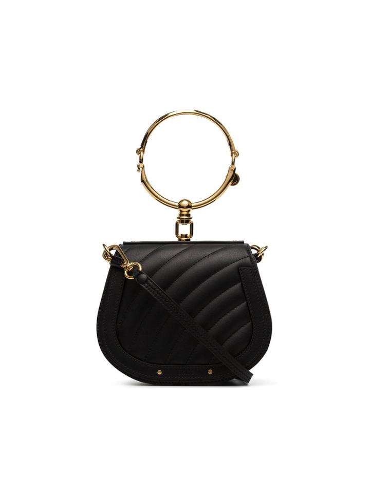 Chloé Black Nile Small Quilted Leather Shoulder Bag