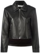 Aalto - Cropped Jacket - Women - Lamb Skin/rayon - 36, Women's, Black, Lamb Skin/rayon
