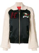 Hilfiger Collection Knitted Sleeve Bomber Jacket - Multicolour