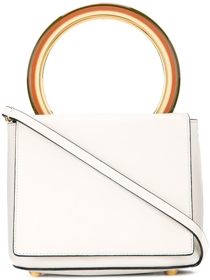 Marni Foldover Top Crossbody Bag - White