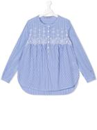 Ermanno Scervino Junior Floral Embroidered Shirt - Blue