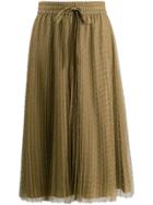 Red Valentino Dotted Tulle Overlay Skirt - Green