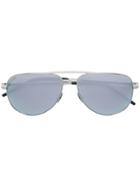 Saint Laurent Eyewear Tinted Aviator Sunglasses - Silver