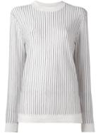 Dkny Pinstripe Jumper, Women's, Size: Small, Nude/neutrals, Merino