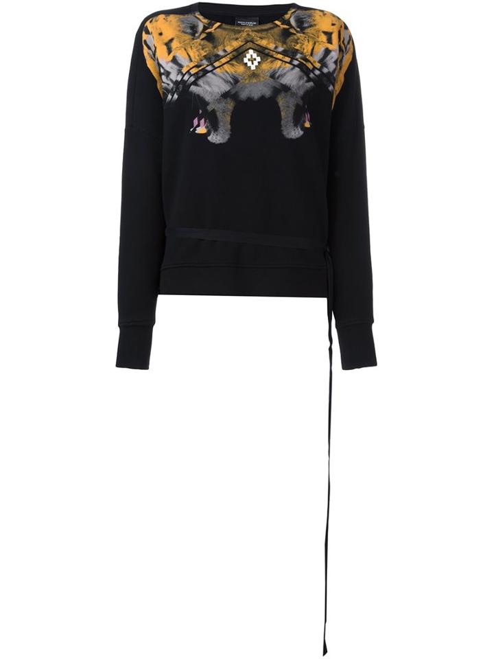 Marcelo Burlon County Of Milan Abstract Print Sweatshirt, Women's, Size: Xs, Black, Cotton