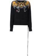 Marcelo Burlon County Of Milan Abstract Print Sweatshirt, Women's, Size: Xs, Black, Cotton