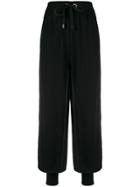 No Ka' Oi Dropped Crotch Tracksuit Bottoms - Black