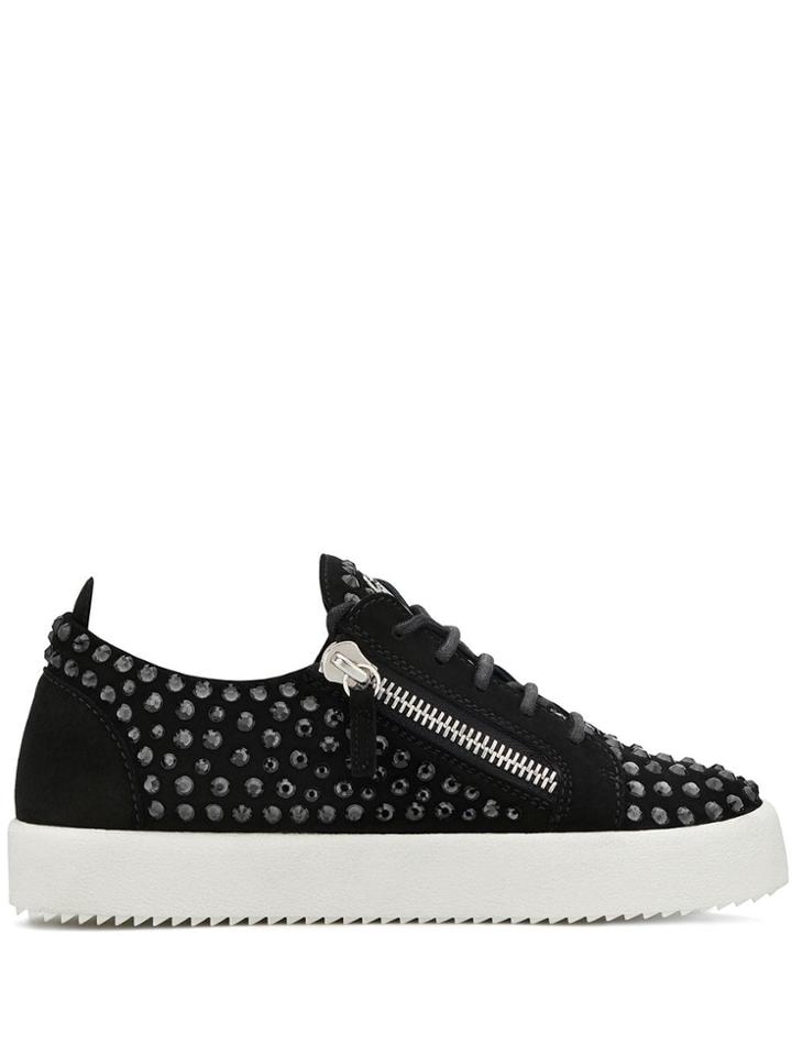 Giuseppe Zanotti Crystal Embellished Sneakers - Black
