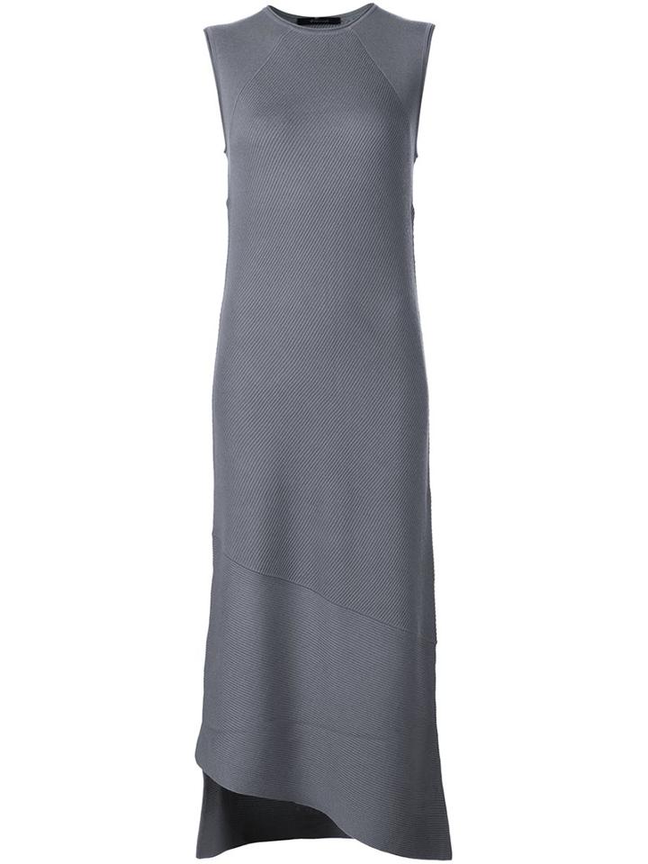 Victor Alfaro Bias Cut Knit Dress, Women's, Size: 4, Grey, Merino