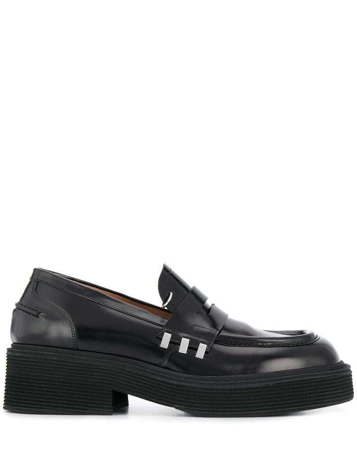 Marni Metallic Details Chunky Loafers - Black