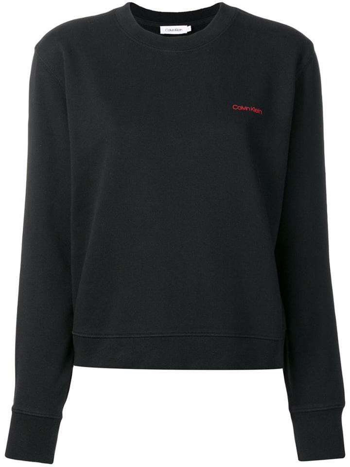 Calvin Klein Contrast Logo Sweatshirt - Black