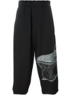 Yohji Yamamoto Skeleton Print Cropped Trousers