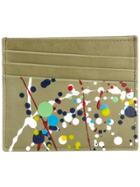 Maison Margiela Paint Splatter Cardholder - Green