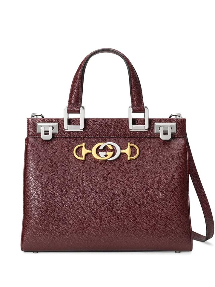 Gucci Gucci Zumi Grainy Leather Small Top Handle Bag - Red