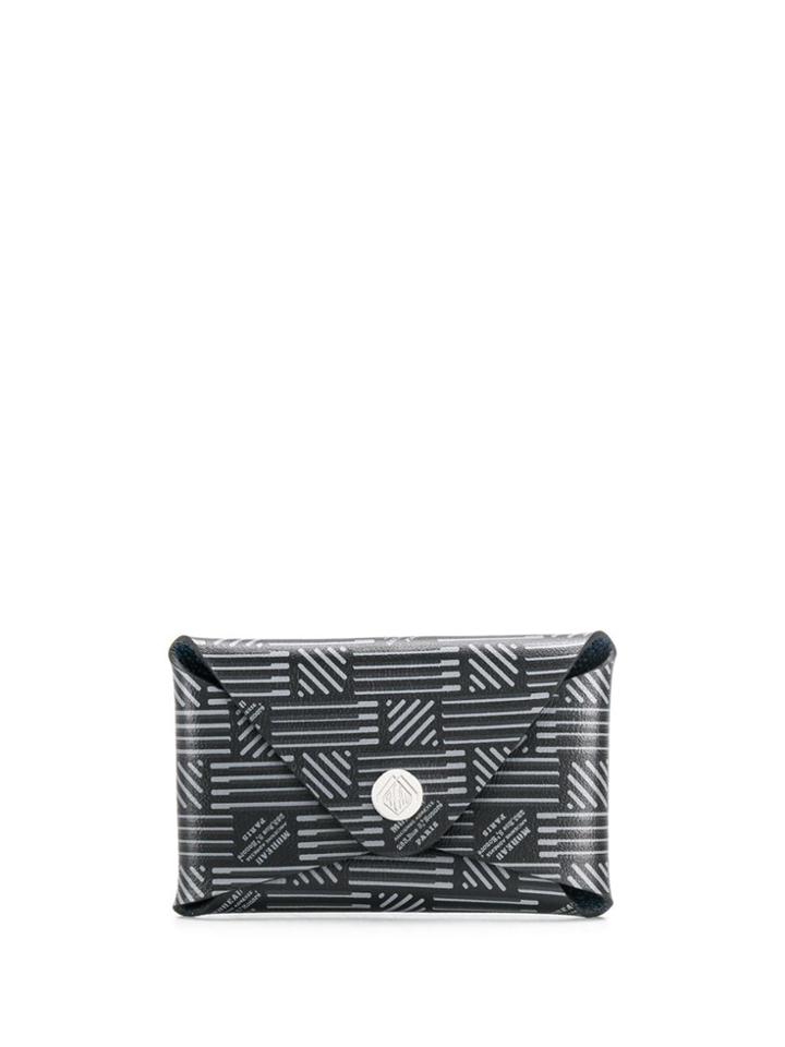 Moreau Foldover Logo Print Purse - Black